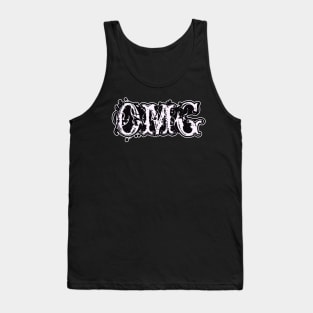 OMG - Teen Girls Graphic Typographic Goth Text Tank Top